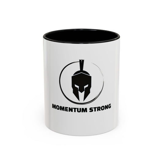 Momentum Strong Coffee Mug – Motivational 11oz & 15oz Accent Mug for Fitness Enthusiasts Printify